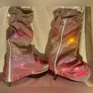 Dolls kill size 10 bedazzled boots